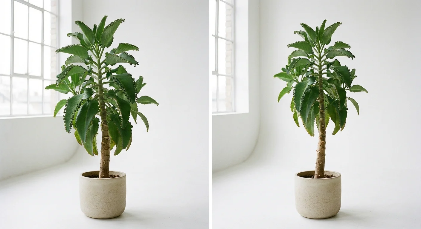 A tall, mature Kalanchoe daigremontiana plant showing significant height and growth.