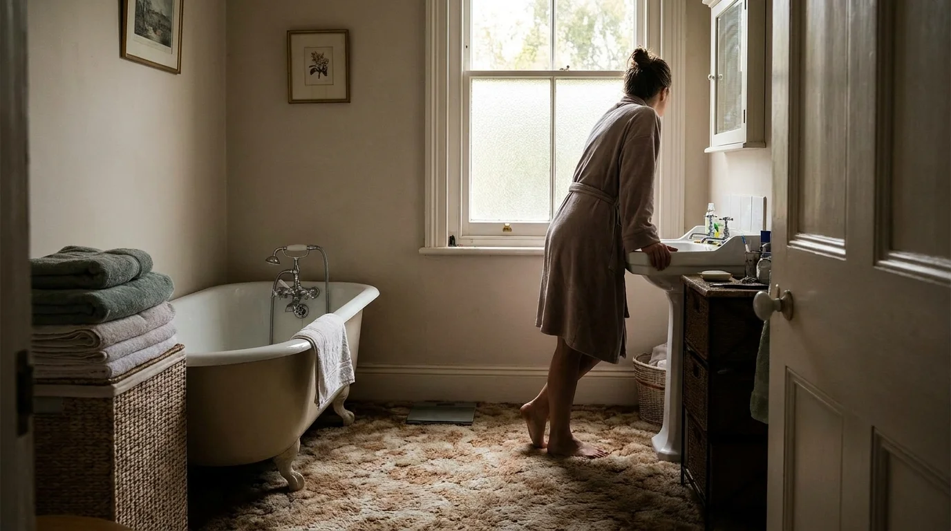 3. Carpeted Bathrooms