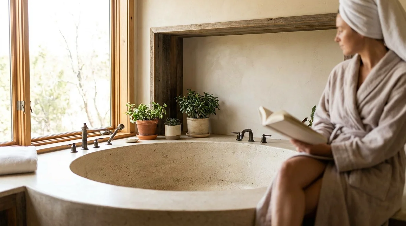 4. Massive Built-In Soaking Tubs