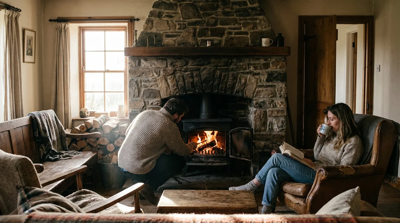 6. Traditional Wood-Burning Fireplaces