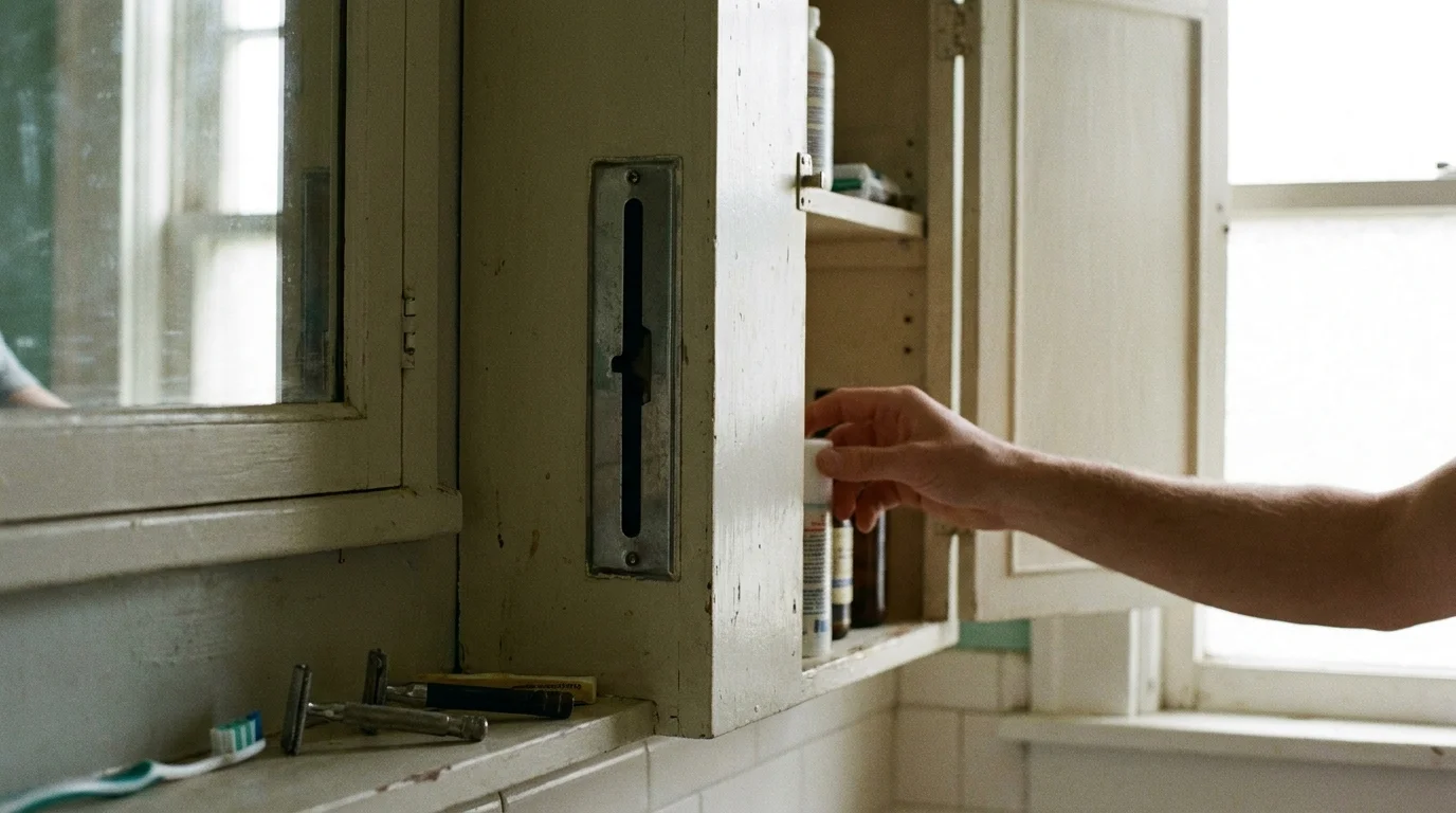 7. Medicine Cabinets with Razor Slits