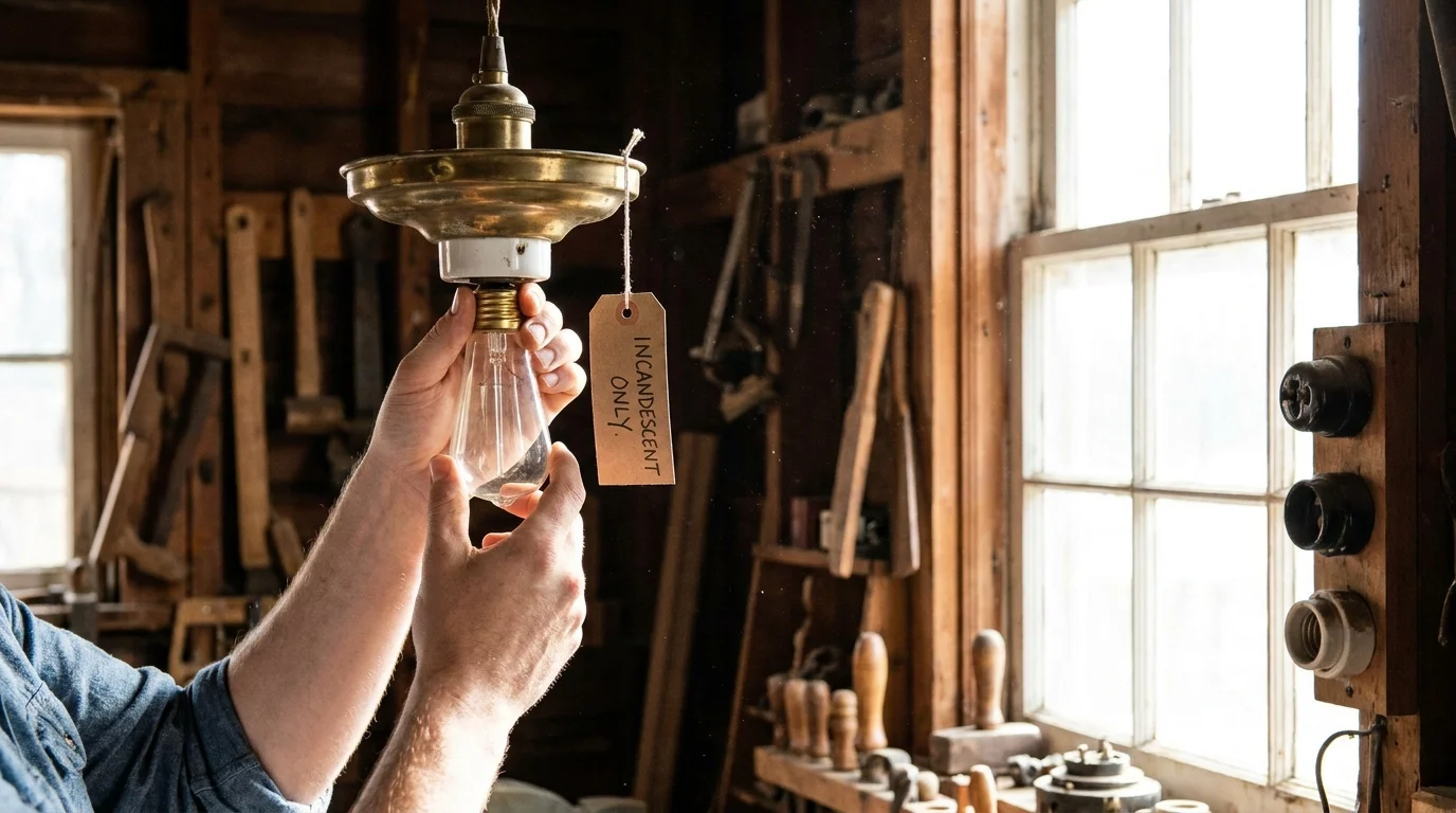 9. Incandescent-Only Light Fixtures
