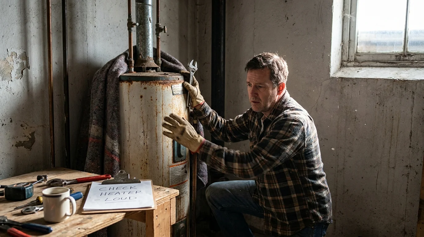 Editorial photograph illustrating: 4. The Rumbling Water Heater